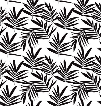 Vector Illustration of palm leafl seamless patternのイラスト素材