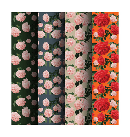 Illustration of  rose seamless patternのイラスト素材