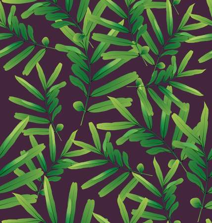 Tropical  leaves seamless pattern .のイラスト素材