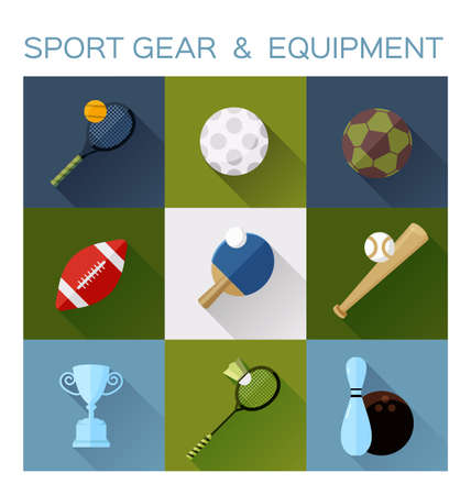 Vector Illustration of sport gear flat iconのイラスト素材