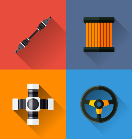 Vector Illustration of  automotive spare parts  icon.のイラスト素材