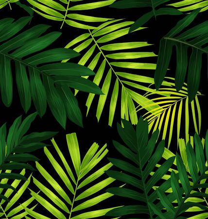 Vector Illustration of leaf seamless patternのイラスト素材