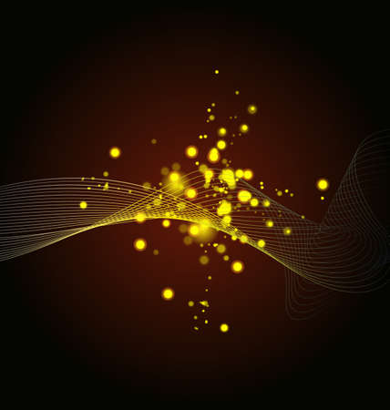 Dark background with connecting dots and lines. Light connection structure.のイラスト素材