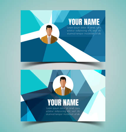 vector illustration of name card templateのイラスト素材