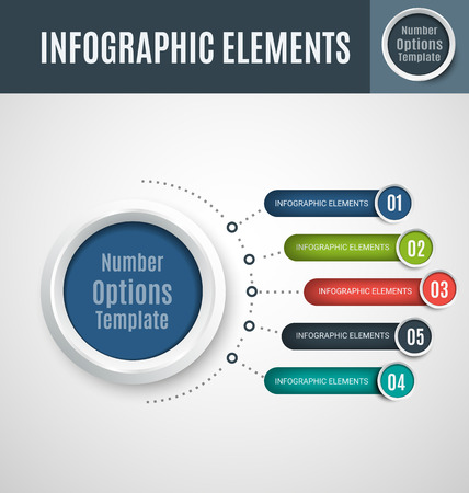 Infographics number options template. Vector illustration. Can be used for workflow layout, diagram, business step options, banner, web design.のイラスト素材