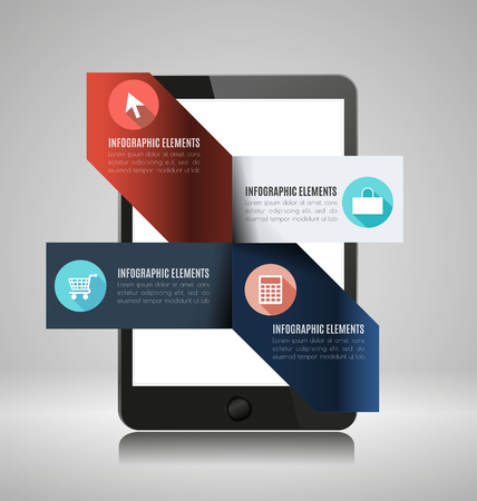 Infographic elements on smartphone screen for your Business.のイラスト素材