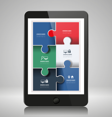 Infographic elements on smartphone screen for your Business.のイラスト素材