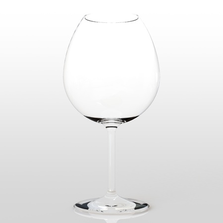 Empty wine glass, isolated on a white backgroundの写真素材
