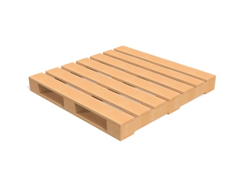 Wooden Shipping Pallet on white background