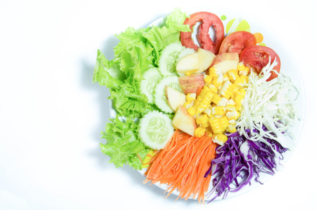 Close up of fresh vegetable saladの写真素材