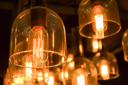 Gold lighting decoration, holiday 