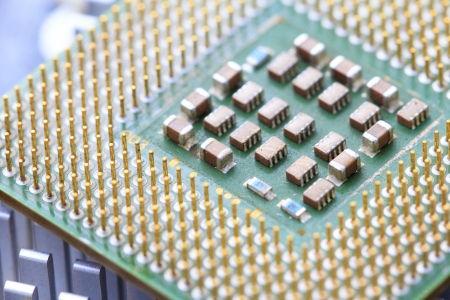 CPU computer socket  on mainboard, technology 
