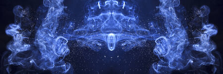 Smoke abstract background, colorful smoke of Joss stickの写真素材