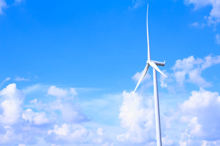 Wind turbine power generator ( renewable energy source)の写真素材