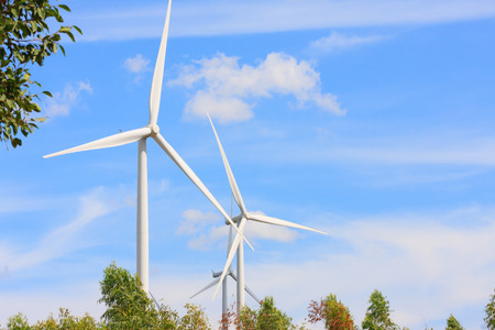 Wind turbine power generator ( renewable energy source)の写真素材