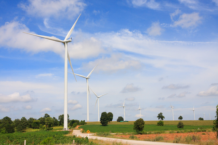 Wind turbine power generator ( renewable energy source)の写真素材