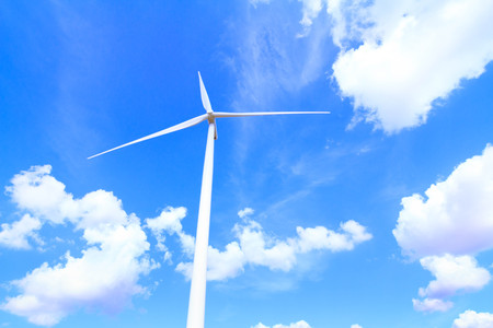 Wind turbine power generator ( renewable energy source)の写真素材