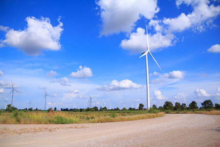 Wind turbine power generator ( renewable energy source)の写真素材