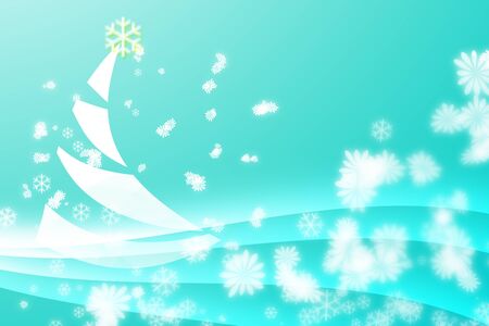 Beautiful Christmas background with Christmas tree, abstract backgroundの写真素材