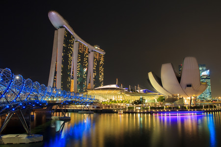 Singapore Skyline and view of Marina Bayのeditorial素材