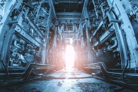 Industrial concept at offshore platform industry zone show piping process and structure for business industry concept.の写真素材