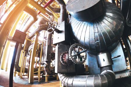 Industrial concept at offshore platform industry zone show piping process and structure for business industry concept.の写真素材