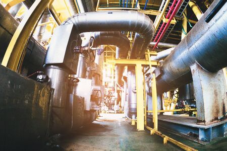 Industrial concept at offshore platform industry zone show piping process and structure for business industry concept.の写真素材