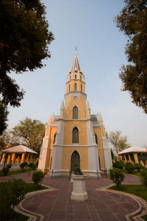 beautiful church in thailandの写真素材