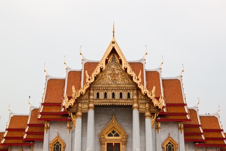 beautiful roof in marble temple, thailandの写真素材