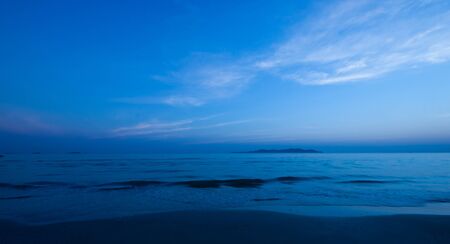 landscape of sea in twilight timeの写真素材