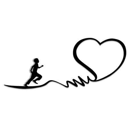 Concept design heart run of loveのイラスト素材