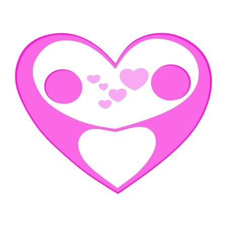 human lover conpect design heartのイラスト素材
