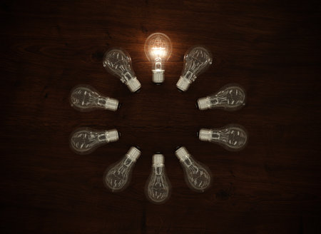 3D render of Lamps of Ideaの写真素材