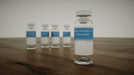 Anti Covid-19 Vaccine 3D Rendered Imageの写真素材