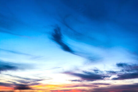 colorful of sky with clouds in the eveningの写真素材