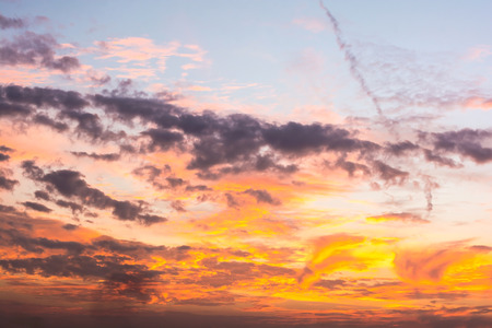 colorful of sky with clouds in the eveningの写真素材