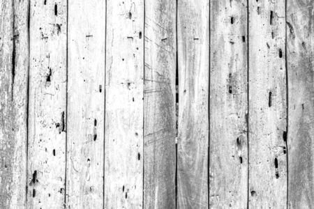 old white painted wood for backgroundの写真素材