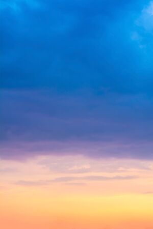 sky with clouds in the eveningの写真素材