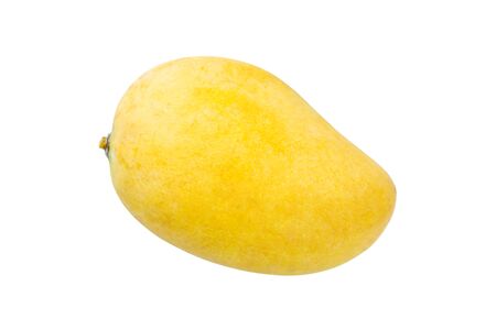 mango is ripe isolated on white backgroundの写真素材
