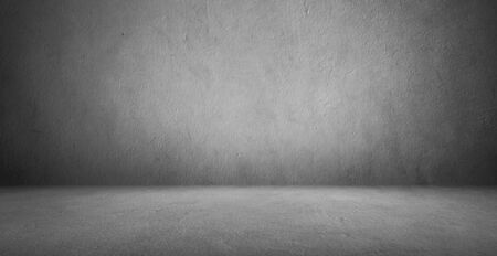 Cement floor and wall backgrounds, interior, empty room, use for display productsの写真素材