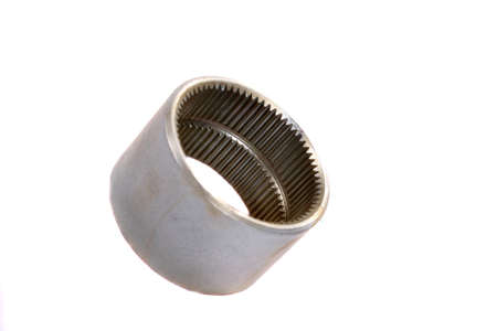 An Industrial broach meant for automobile engine parts on white studio background.の写真素材