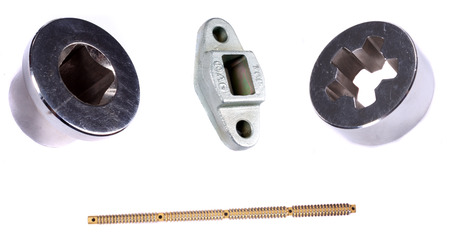 A set of different industrial broaches used in machinery and automobiles.の写真素材
