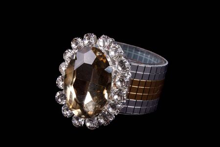 A luxurious tissue holder studdent with precious and semiprecious gemstones.の写真素材