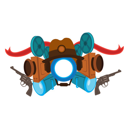guns and films のイラスト素材