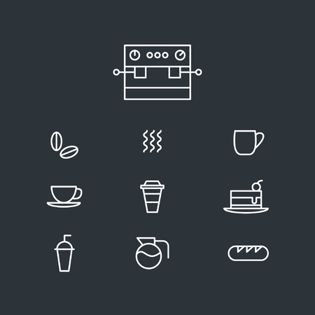 Coffee icon set, Icon vector illustrationのイラスト素材