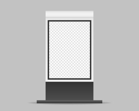 Outdoor signage vector. Blank signboard mockup. Mockup vector isolated. Template design. Realistic vector illustration.のイラスト素材