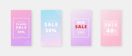 Social media template. Trendy editable social media stories template. Mockup isolated. Template design. Vector illustration.のイラスト素材