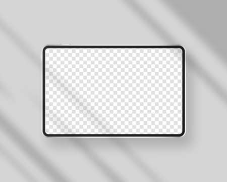 Modern tablet with blank screen. Realistic smartphone mockup. Mockup vector isolated. Template design. Realistic vector illustration.のイラスト素材