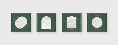 Social media template. Trendy editable social media post template. Mockup isolated. Template design. Vector illustration.のイラスト素材