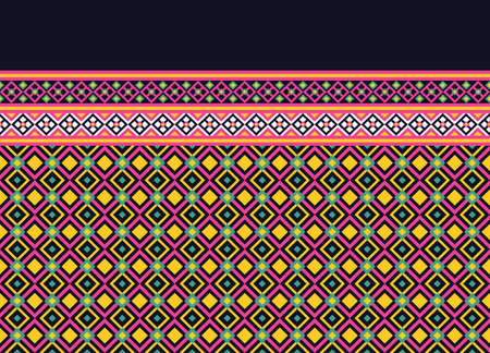 Geometric ethnic oriental pattern background. Design for texture, wrapping, clothing, batik, fabric, wallpaper and background. Pattern embroidery design.のイラスト素材